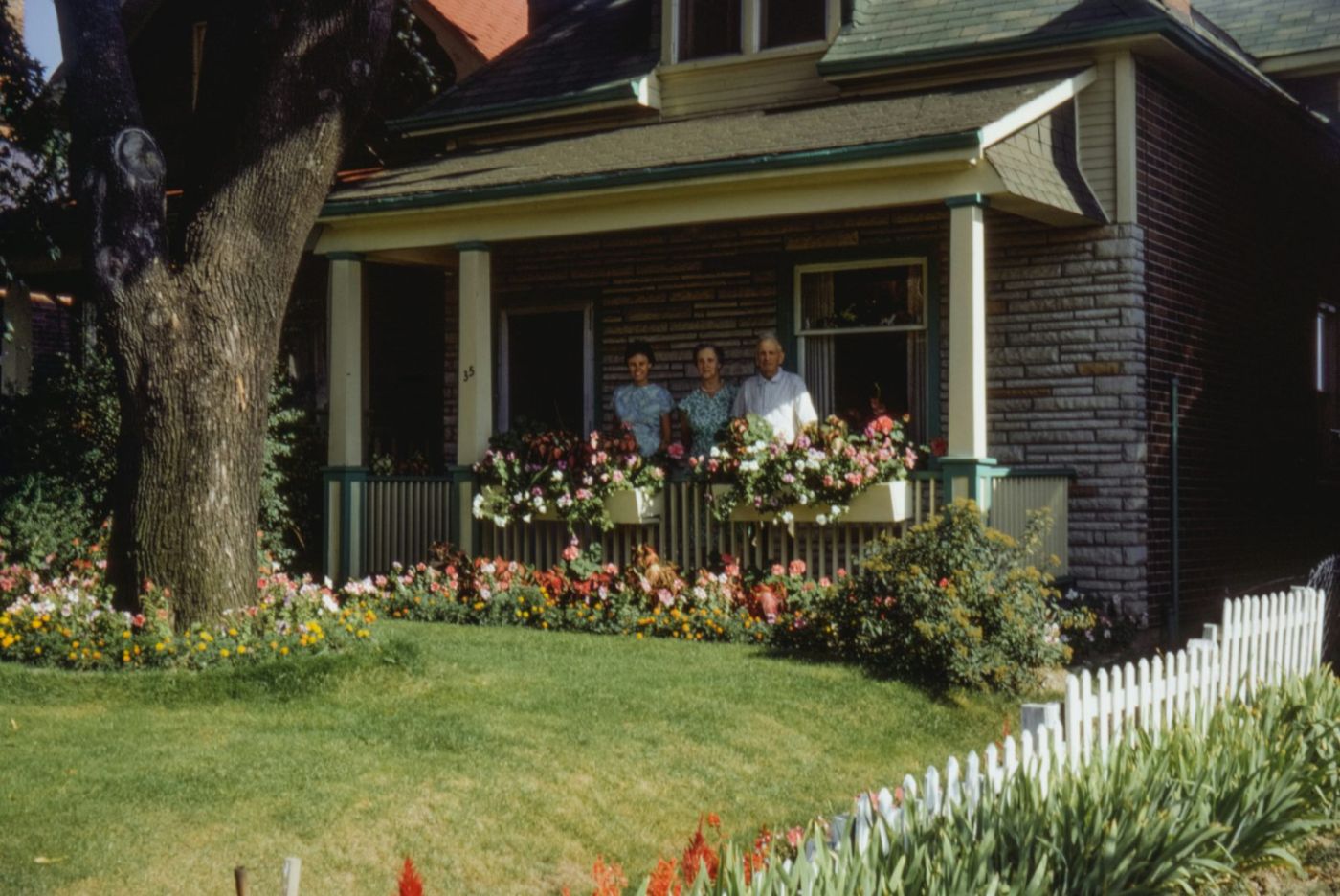 A single-family home with a covered porch in a Southern Nevada neighborhood near the Las Vegas bases